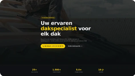 Voorbeeldwebsite — Dakdekker